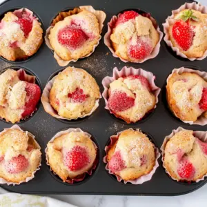 Bakery-Style Strawberry Muffins