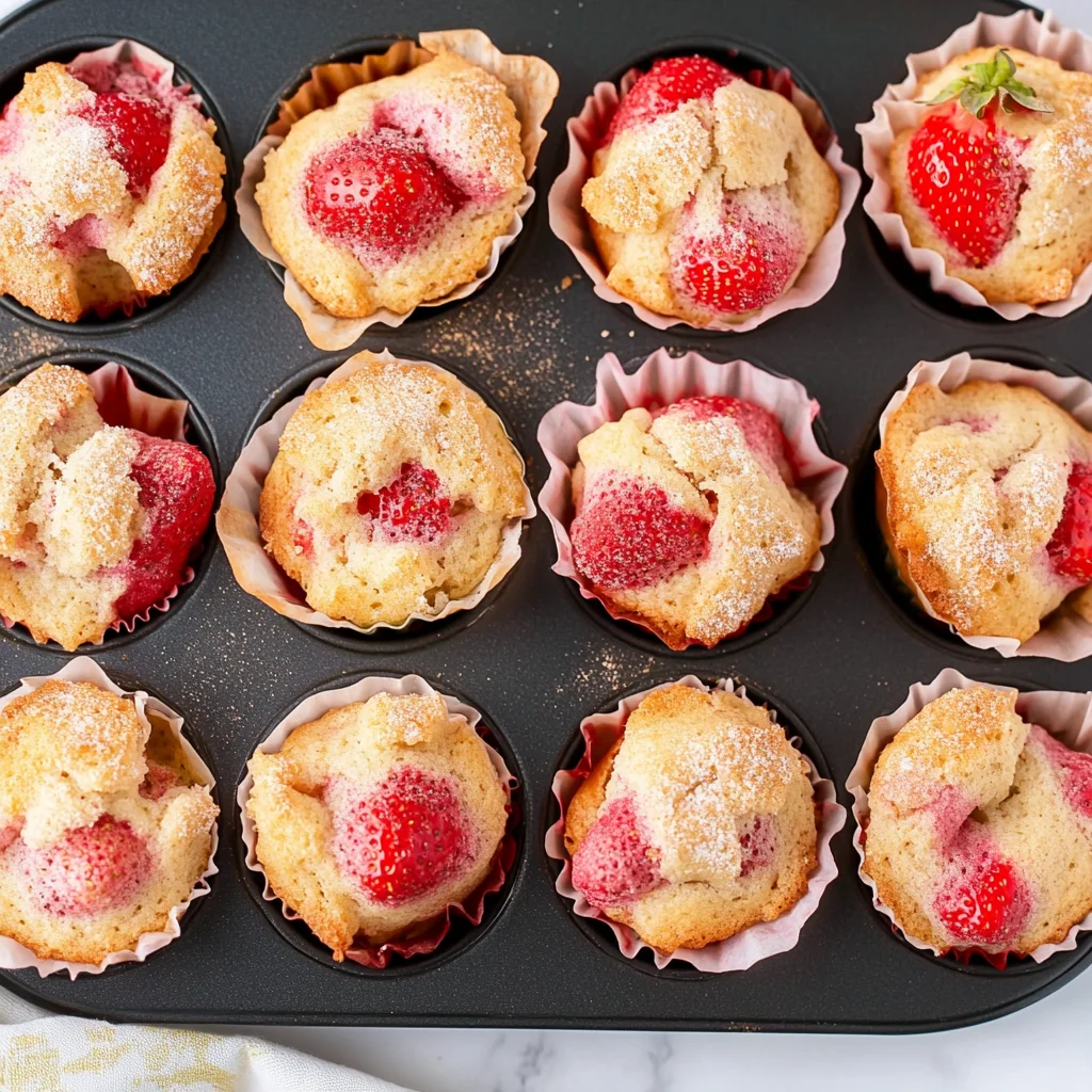 Bakery-Style Strawberry Muffins