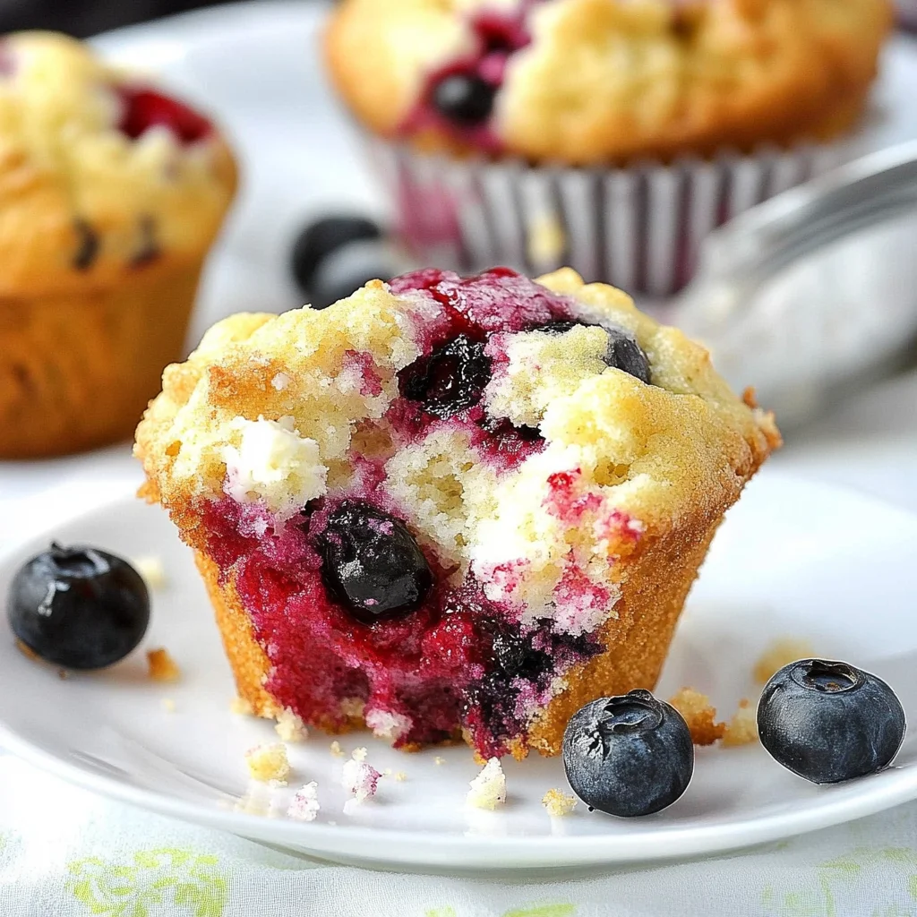 Berry Cream Cheese Muffins