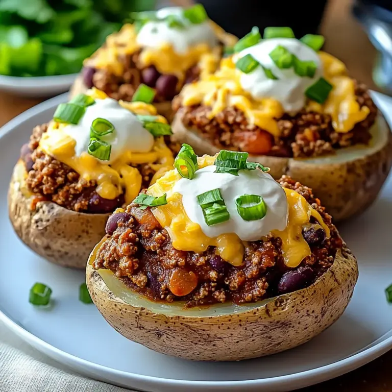 Best Chili Stuffed Baked Potatoes