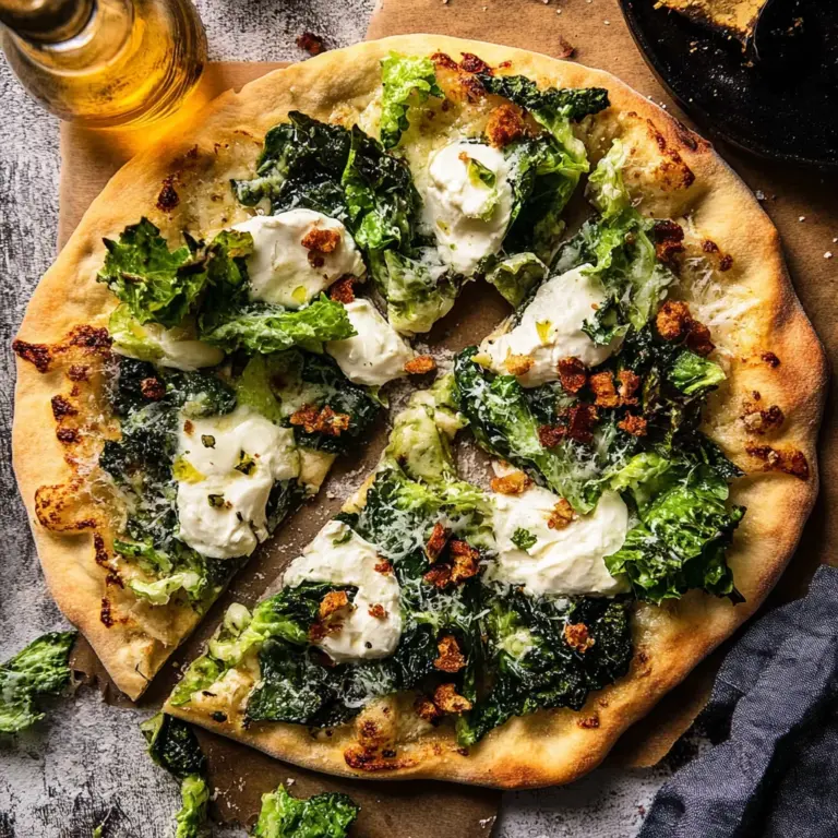 Burrata Caesar Salad Pizza