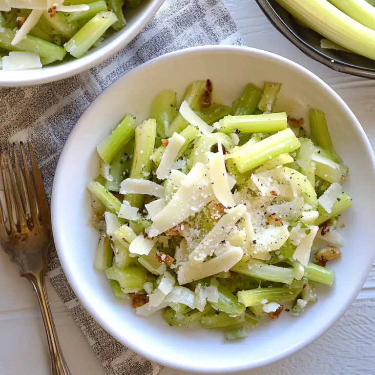 Celery Salad with Onions & Parmesan
