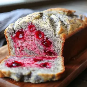 Cherry Almond Poppyseed Bread