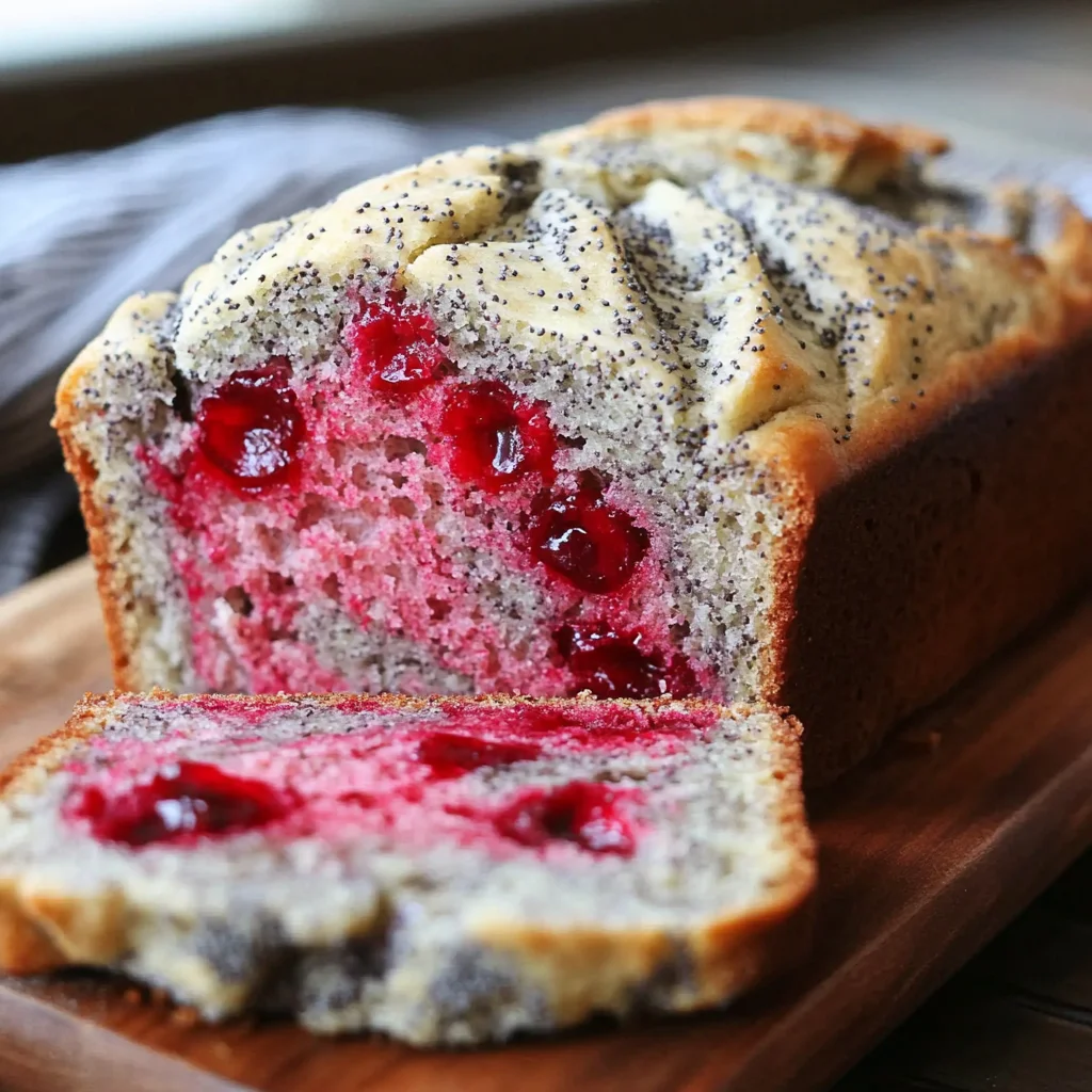 Cherry Almond Poppyseed Bread