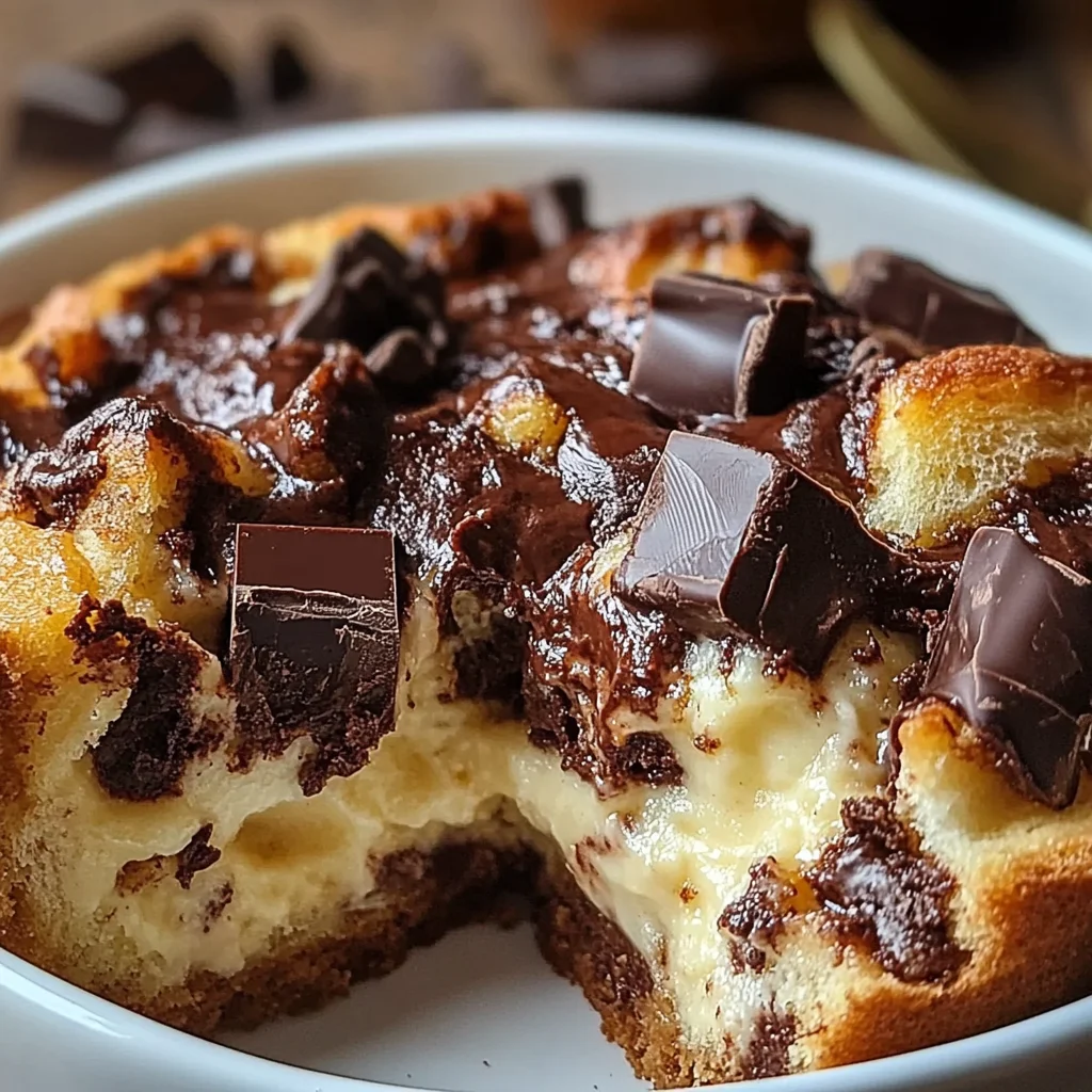 Decadent Chocolate Cream Cheese Bread Pudding