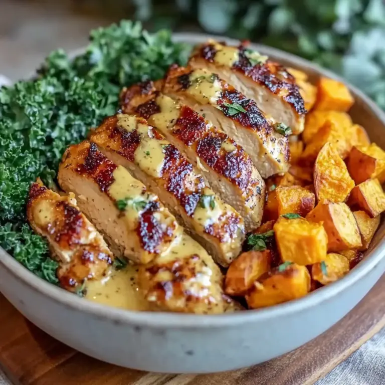 Easy Maple Dijon Chicken Bowl Recipe with Sweet Potatoes for Cozy Fall Dinner