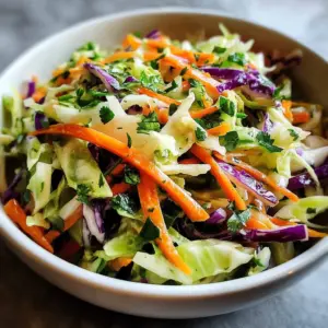 Easy Tangy Vinegar Cabbage Salad with Crisp Vegetables (No Mayo)