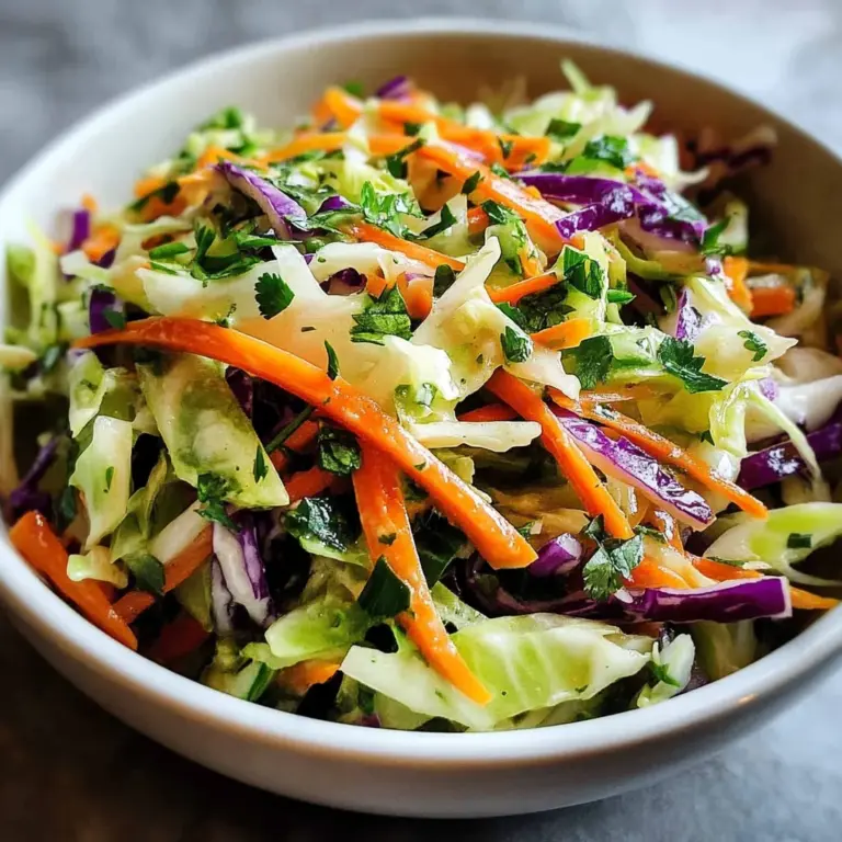 Easy Tangy Vinegar Cabbage Salad with Crisp Vegetables (No Mayo)