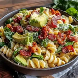 Fresh BLT Pasta Salad with Creamy Avocado