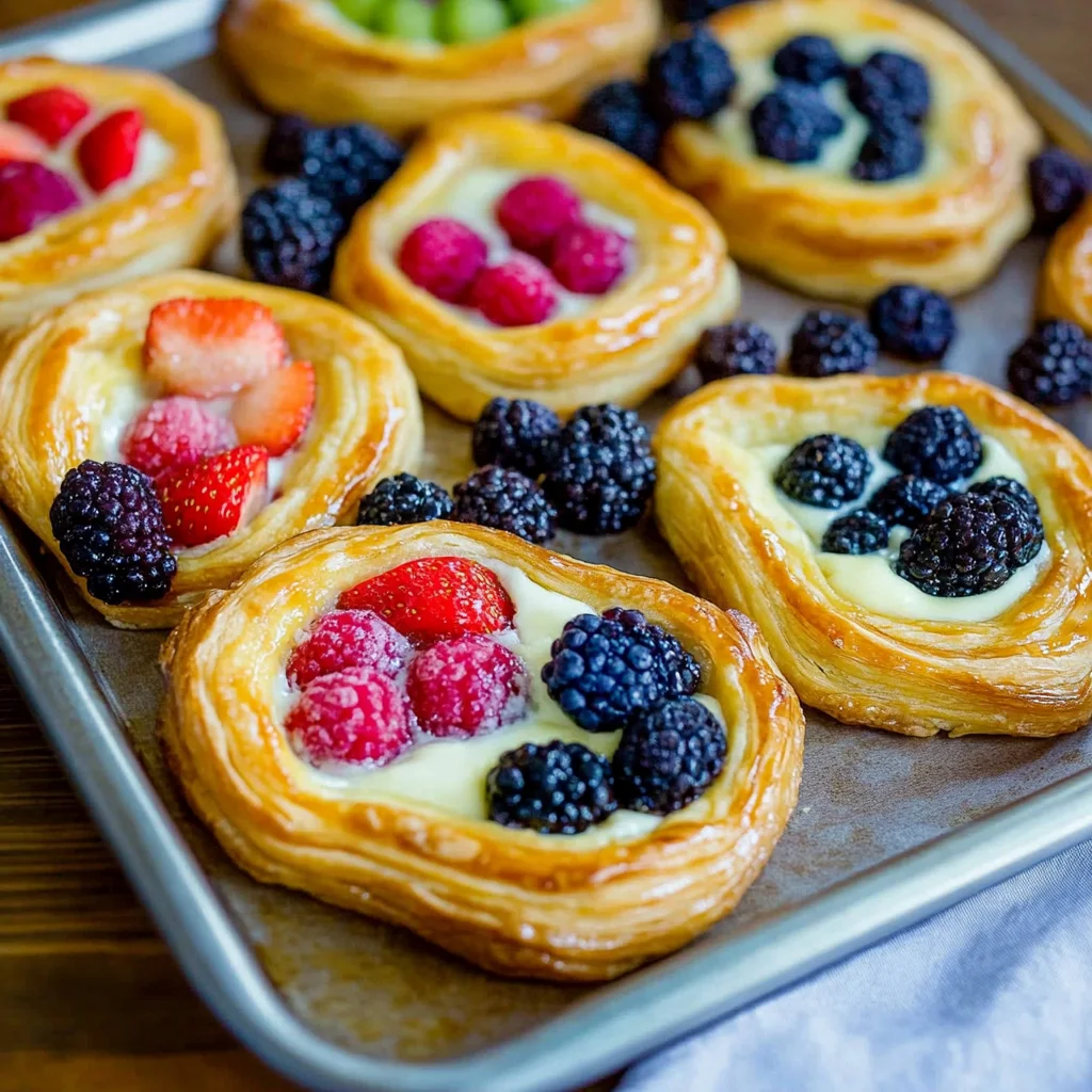 Fruit and Cream Cheese Danish Pastry