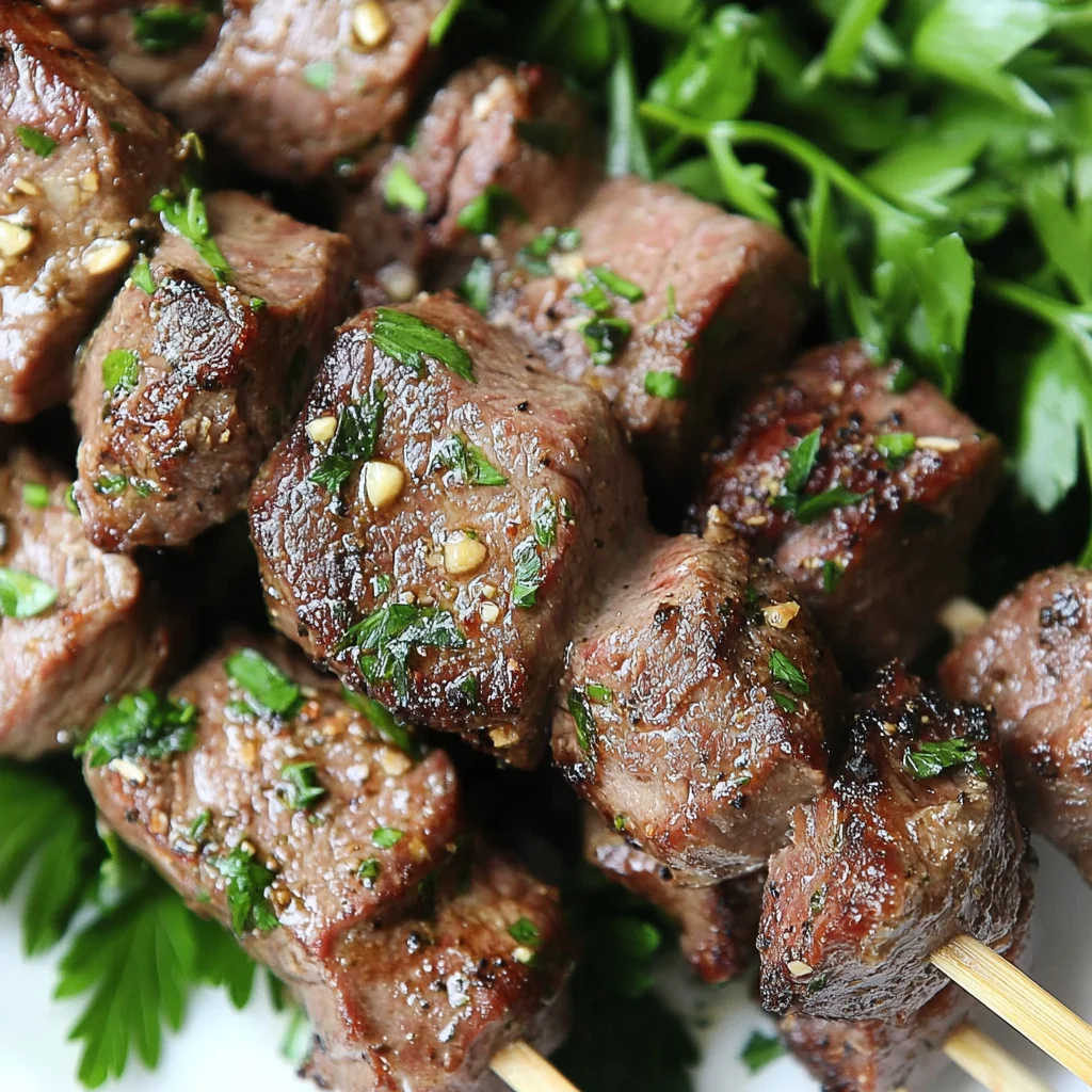Garlic Sirloin Skewers