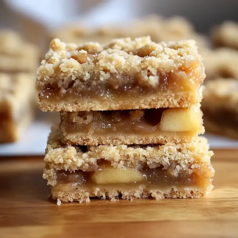 Homemade Apple Crisp Shortbread Bars - theamazingfood