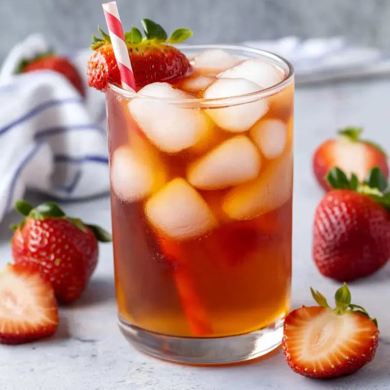 Homemade Strawberry Iced Tea