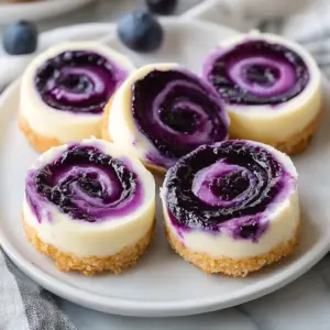 Juicy Mini Lemon Blueberry Cheesecakes