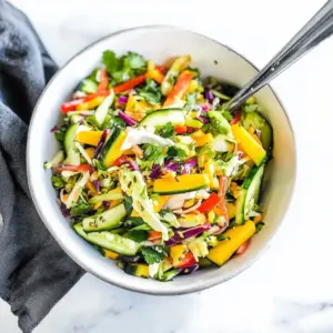 Mango Cucumber Summer Slaw