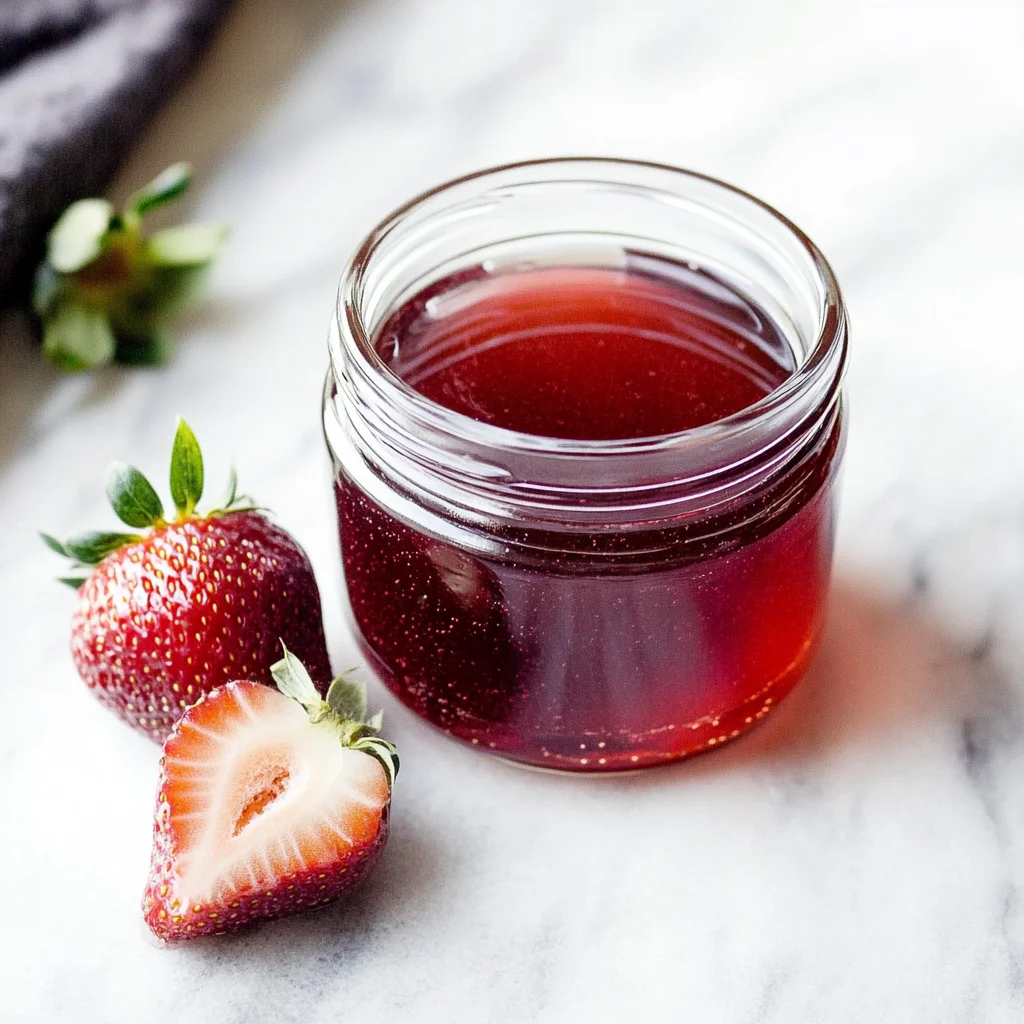 No-waste Strawberry Top Simple Syrup Recipe