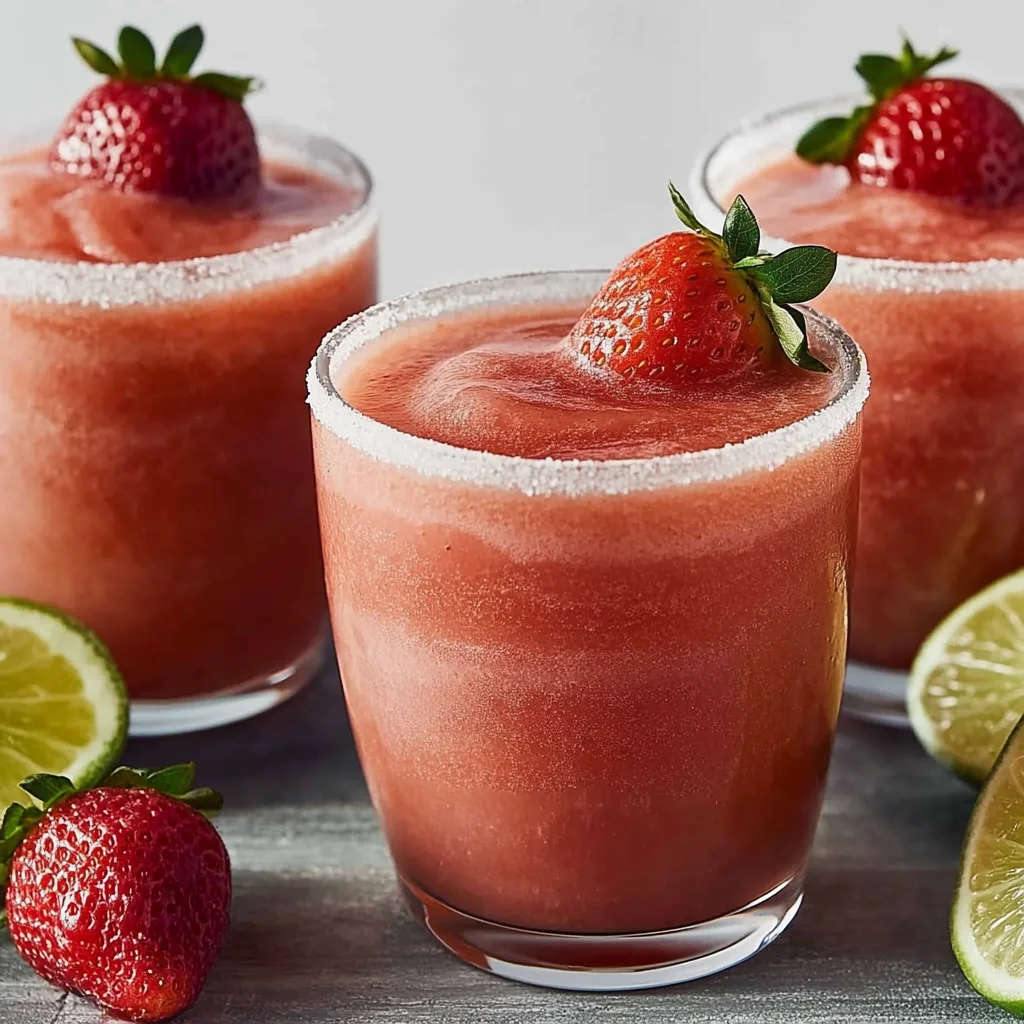Nonalcoholic Strawberry Margaritas