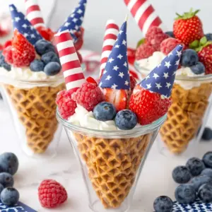 Patriotic Fruit Cones