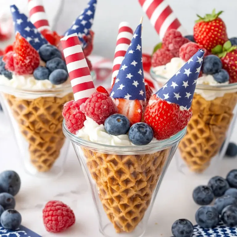 Patriotic Fruit Cones