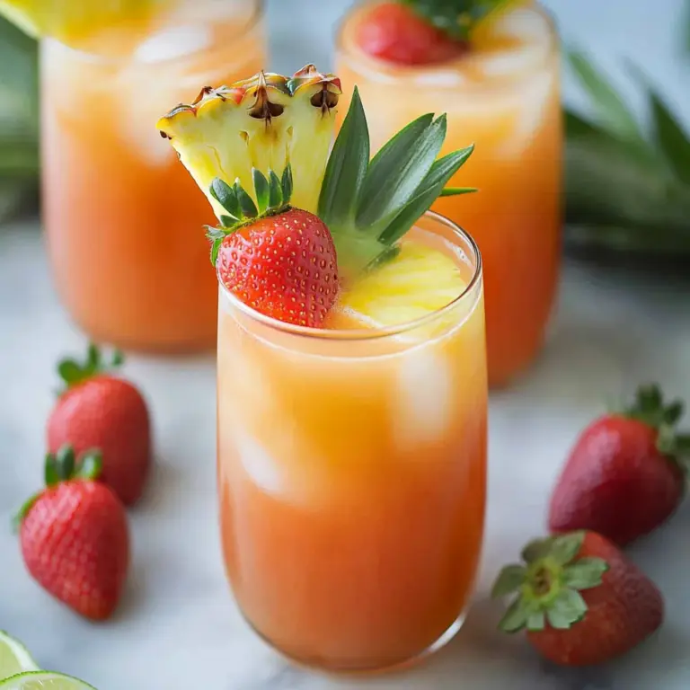 Pineapple Strawberry Agua Fresca