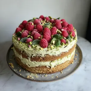 Pistachio Raspberry Cake