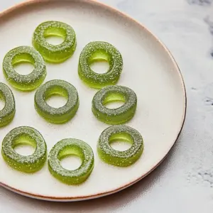 Sour Apple Ring Gummies (food dye free)