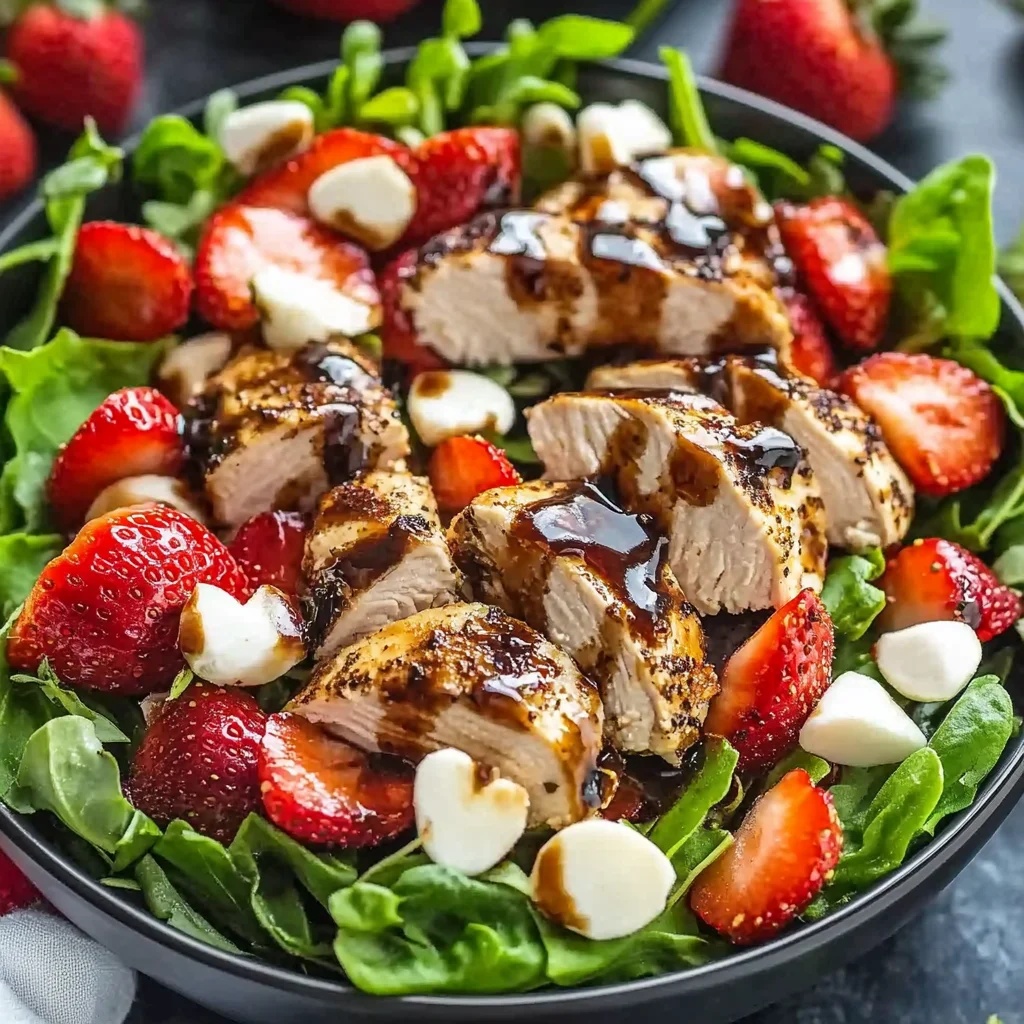 Strawberry Balsamic Chicken Salad