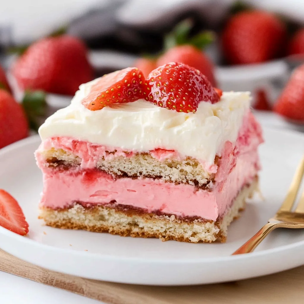 Strawberry Eclair Cake