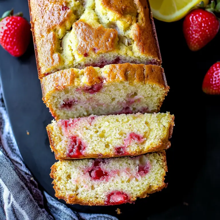 Strawberry Lemonade Quick Bread