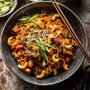 20 Minute Cashew Chicken Noodles
