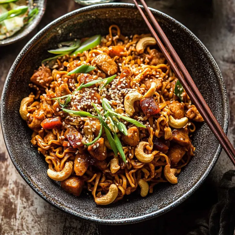 20 Minute Cashew Chicken Noodles