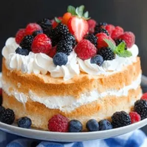 Angel Food Cake with Berries