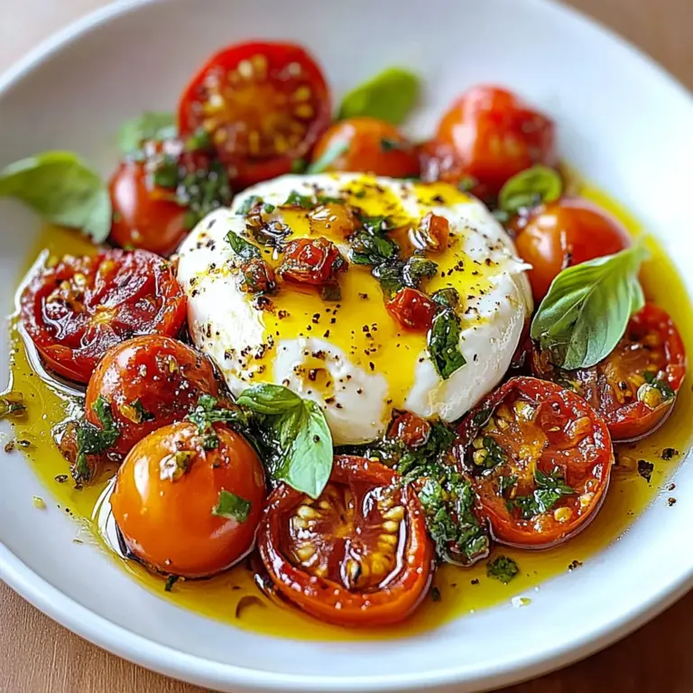 Burrata & Oven Roasted Tomato Salad