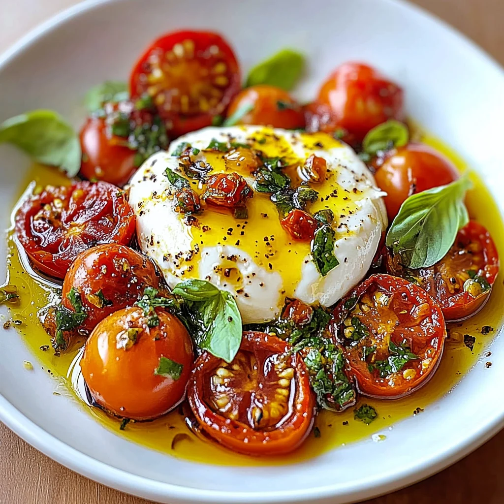 Burrata & Oven Roasted Tomato Salad