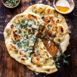 Cheesy Herb Stuffed Naan