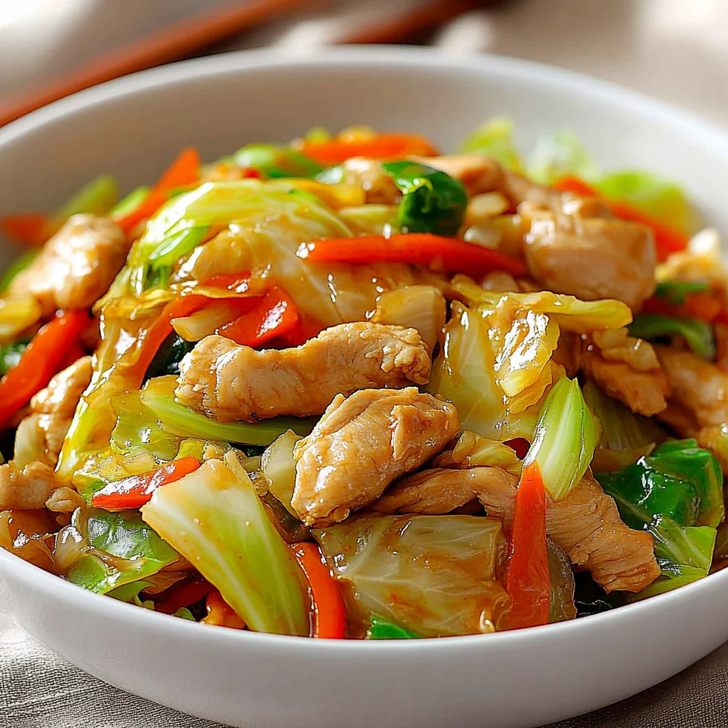 Chinese Chicken Cabbage Stir-Fry
