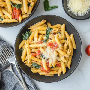 Creamy Tomato Spinach Pasta