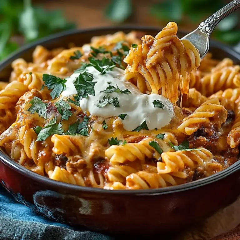 Crockpot Chicken Enchilada Pasta