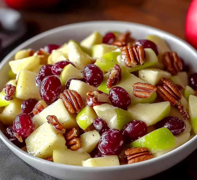 Delicious Apple Salad with Grapes, Pecans, & Cranberries Recipe