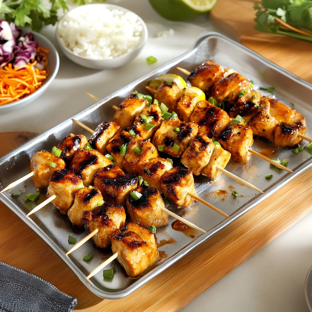 Easy Hawaiian Chicken Kabobs