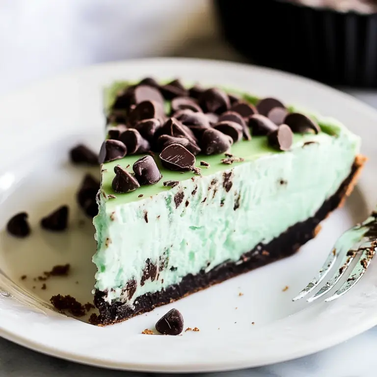 Frozen Mint Chocolate Chip Pie