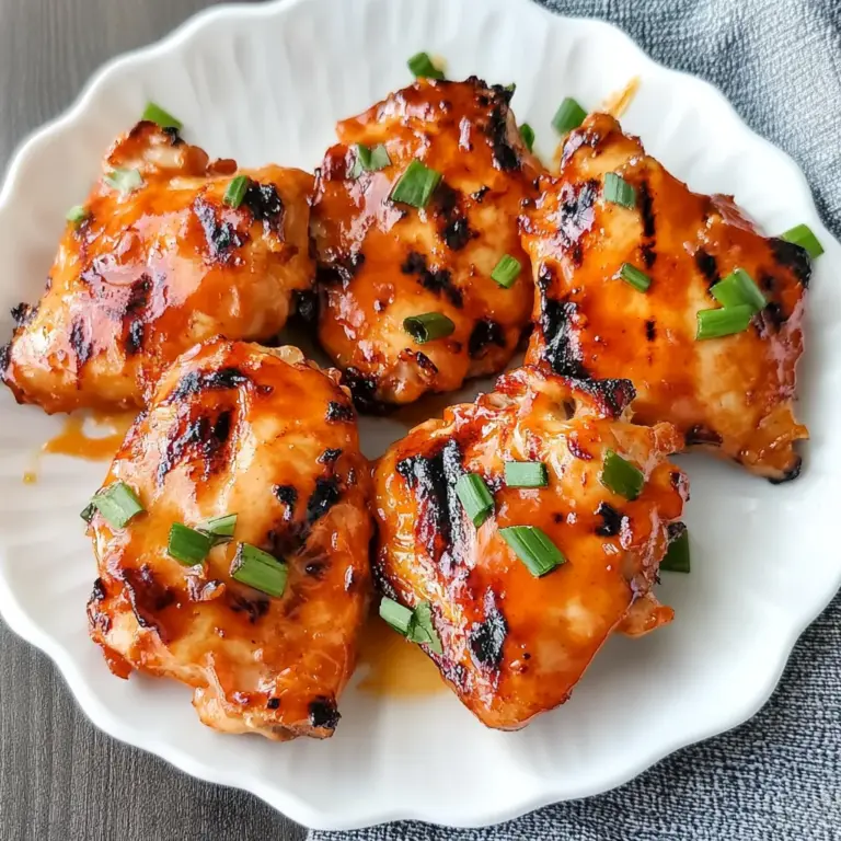 Grilled Honey Buffalo Chicken Thighs