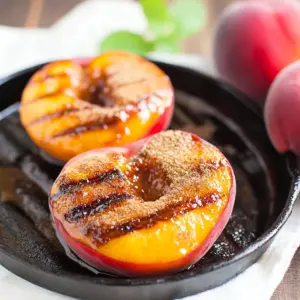 Grilled Peaches with Cinnamon and Brown Sugar