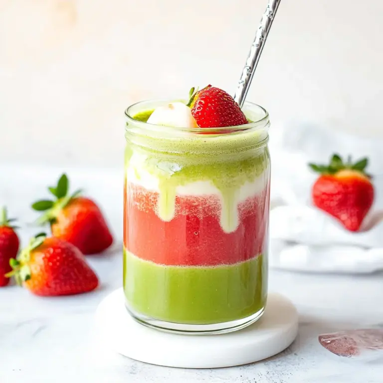 Iced Strawberry Matcha Latte