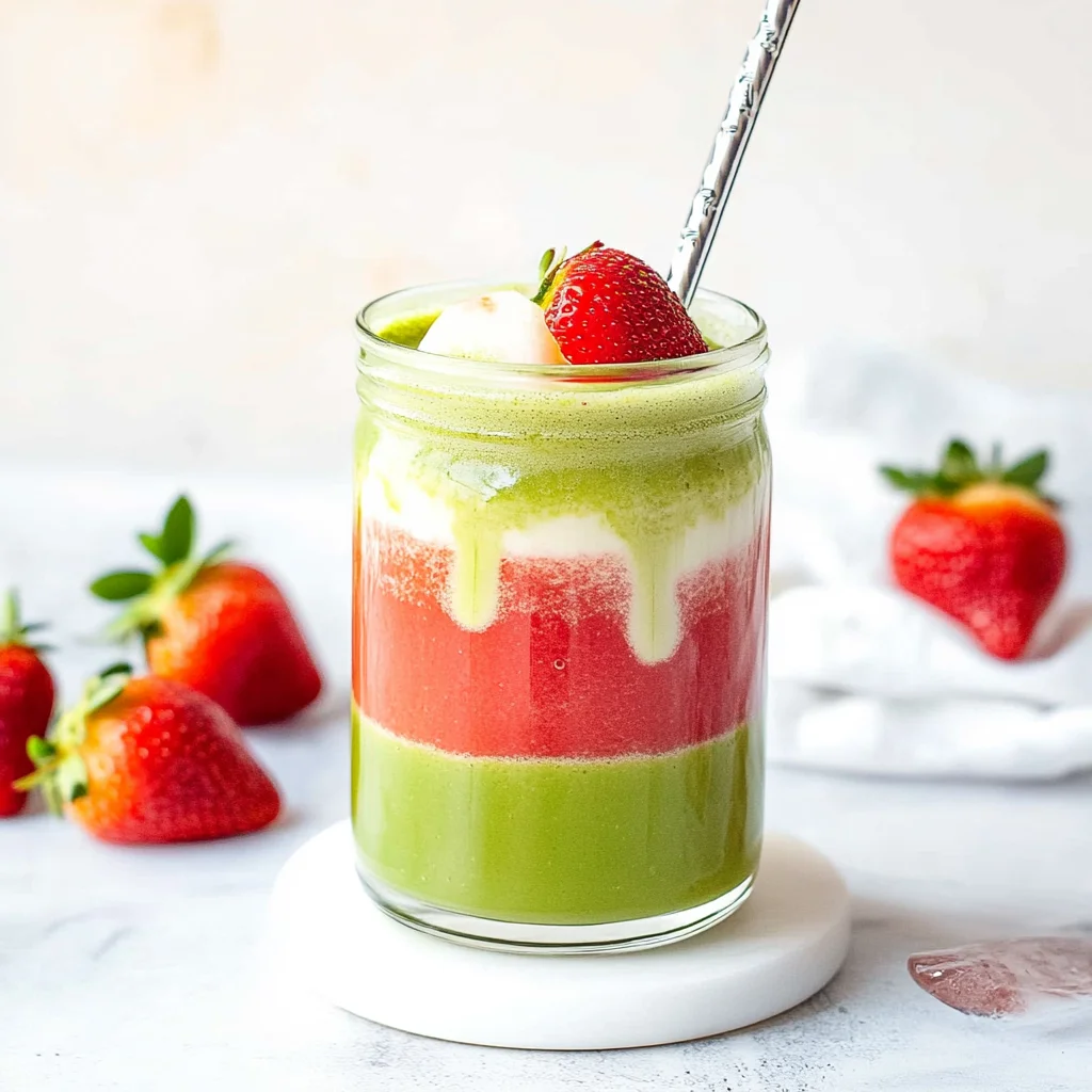 Iced Strawberry Matcha Latte