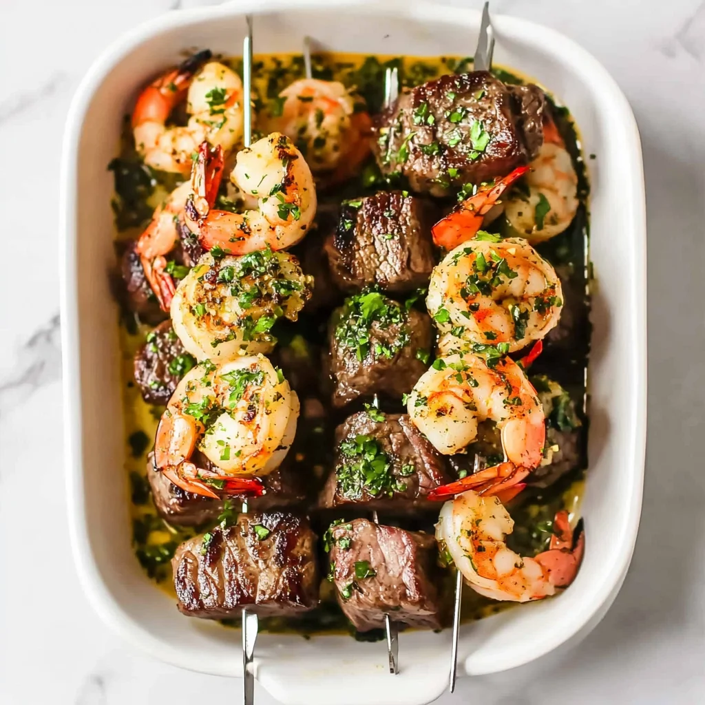 Juicy Steak and Shrimp Kabobs