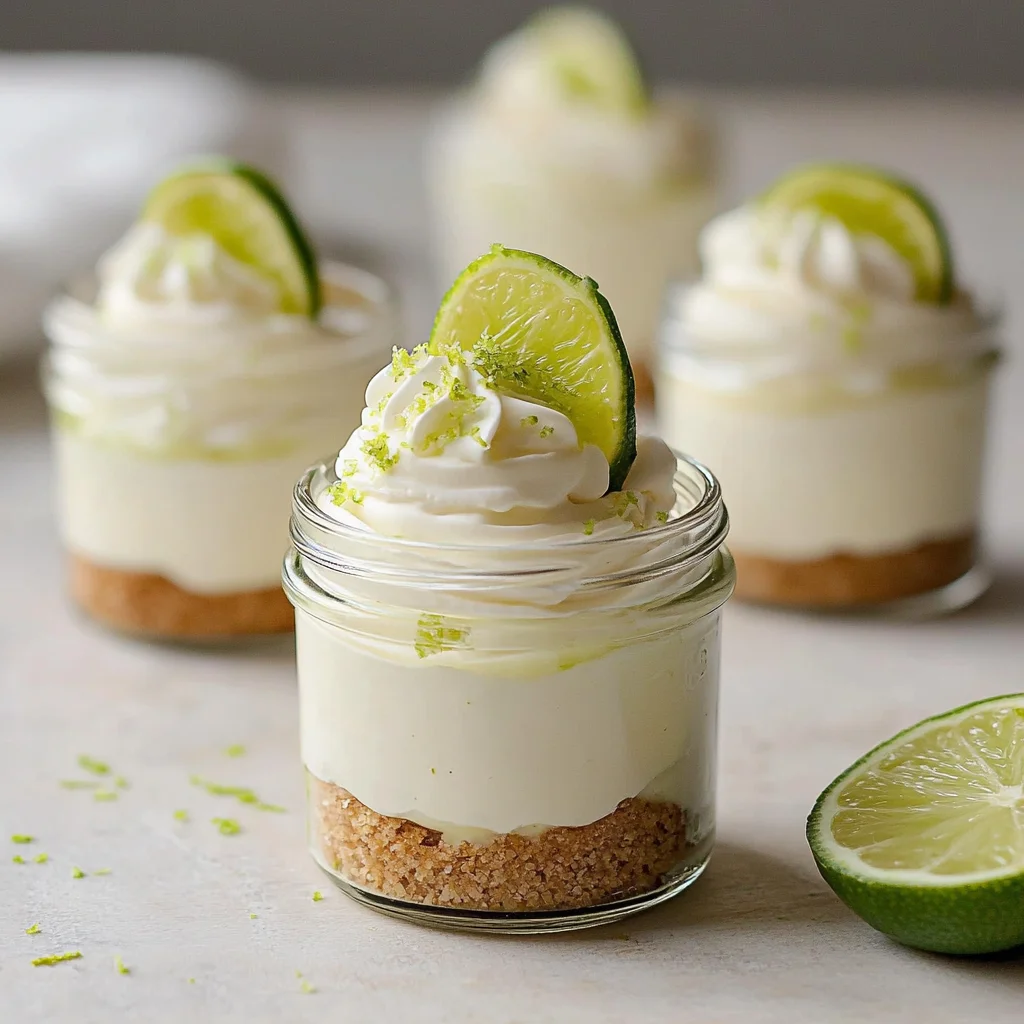 Key Lime Pie Mason Jar Desserts (no bake)