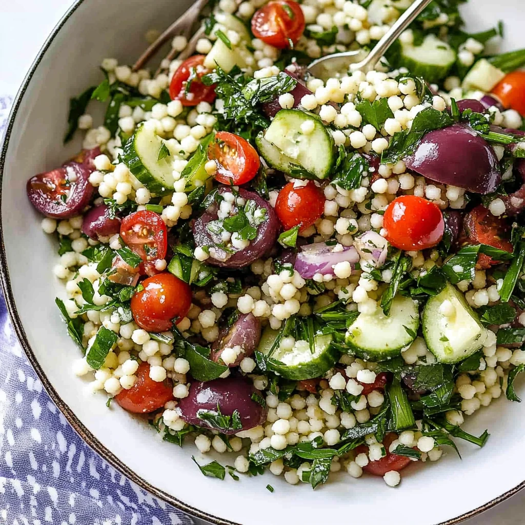 Mediterranean Israeli Couscous Salad