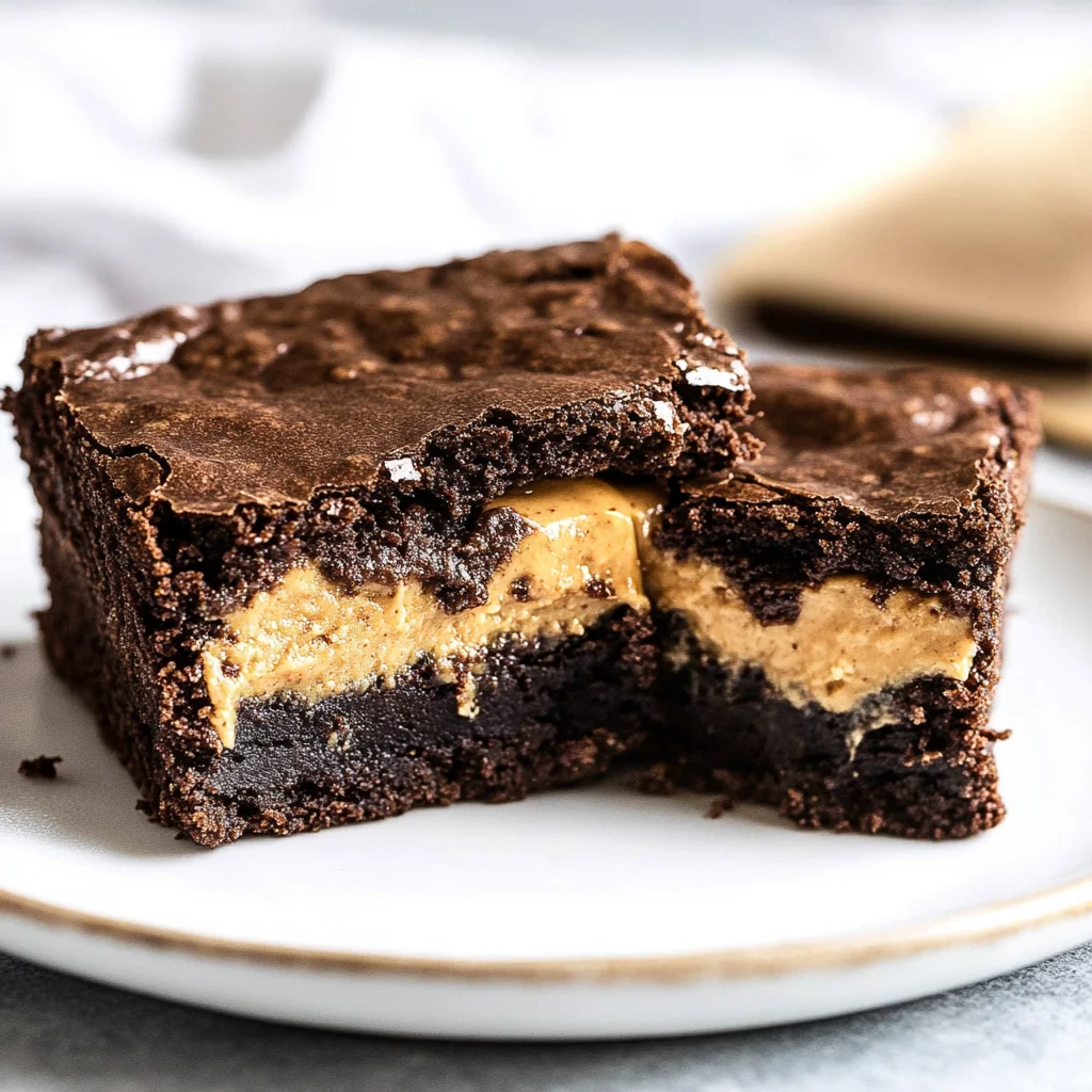 Peanut Butter Stuffed Brownies