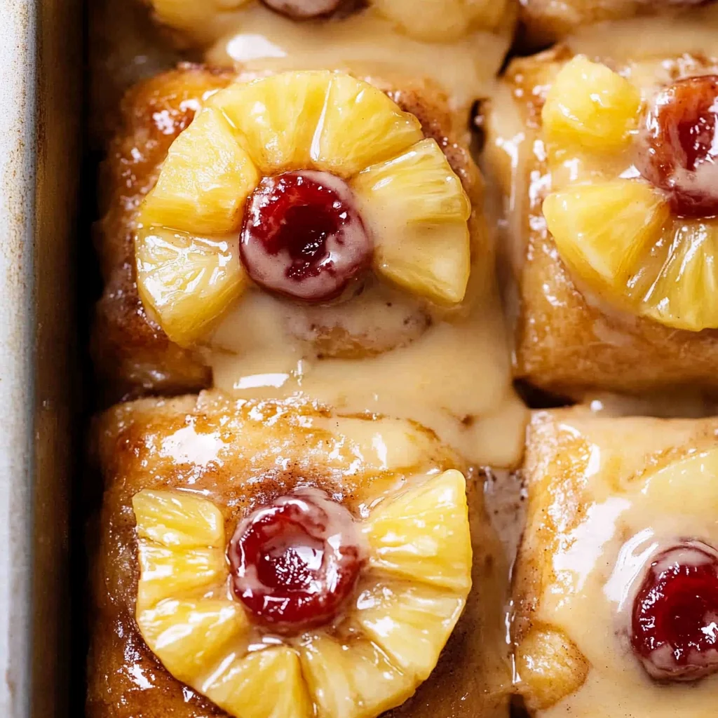 Pineapple Upside Down Cinnamon Rolls